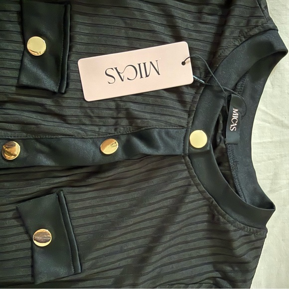 Elegant Black Asymmetrical Dress - Picture 4 of 6